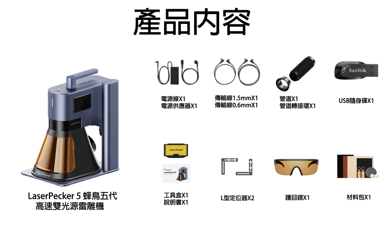 LaserPecker 5 Hummingbird 5th Gen High-Speed Dual-Light Laser Engraver