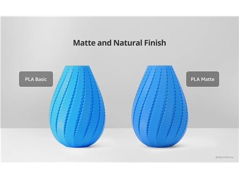 Comparison of Basic PLA and PLA Matte finishes