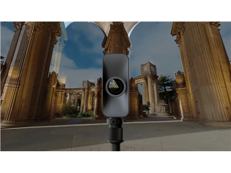 Matterport Pro3 3D環景掃描器在掃描外景