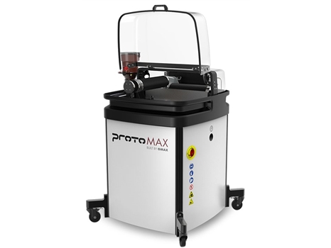 Omax ProtoMAX Waterjet opened lid