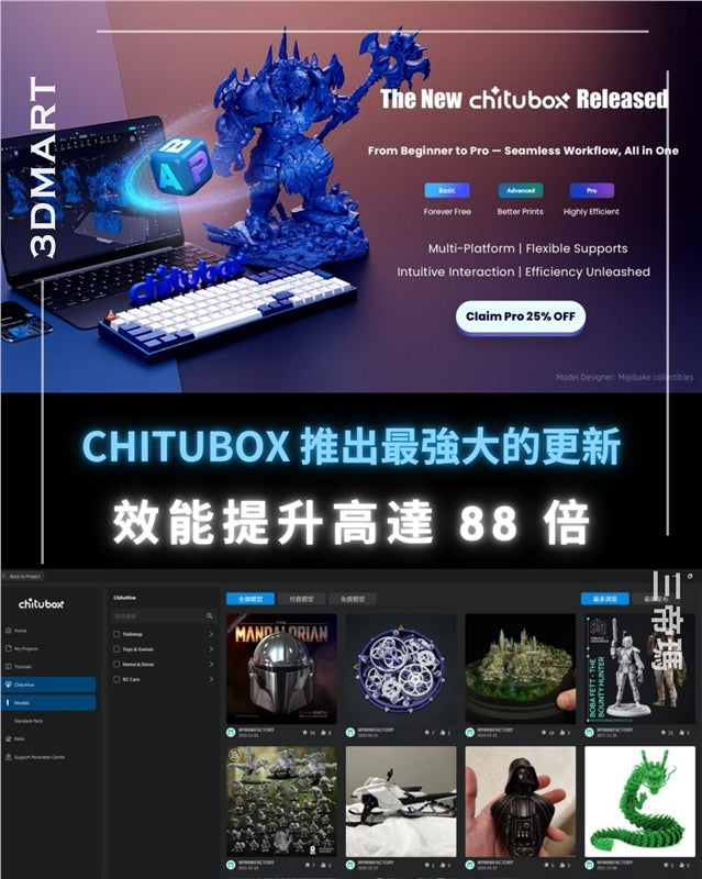【3D列印】CHITUBOX 強大的更新，效能提升 88 倍