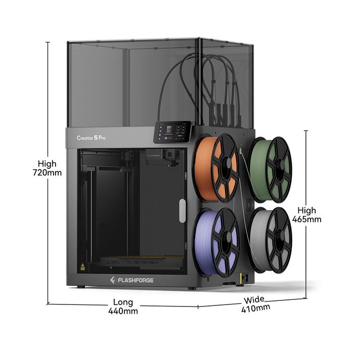 Flashforge Creator 5 Pro 四噴頭封閉式多色 3D 列印機