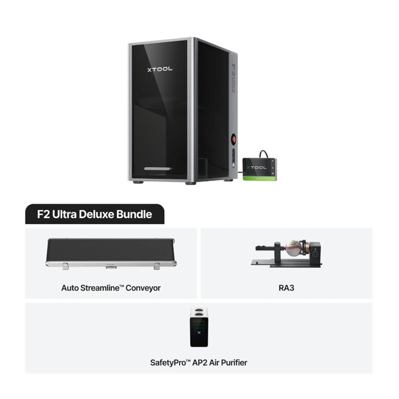 xTool F2 Ultra 60W MOPA & 40W 二極體雙鐳射雕刻機