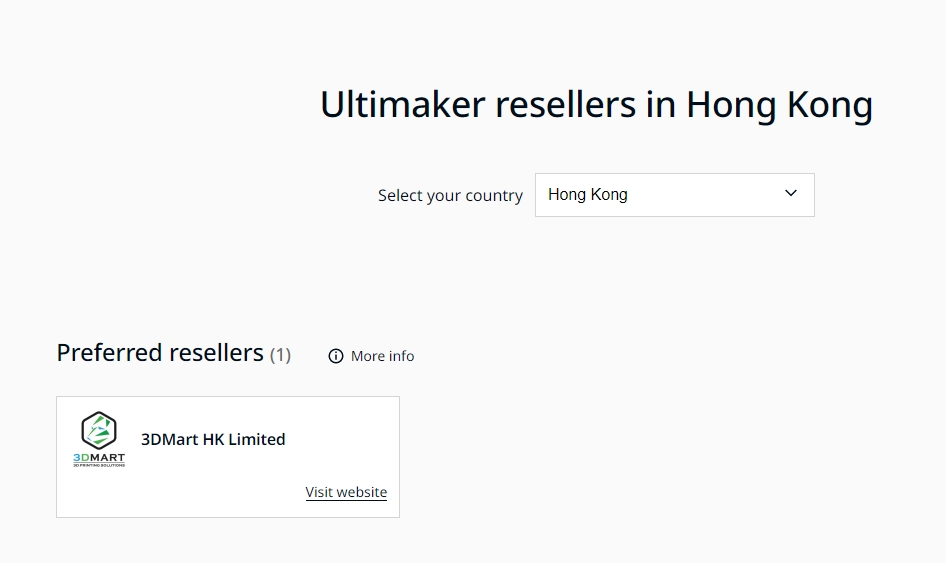 Ultimaker Hong Kong general distributor