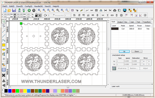 Thunder Nova-35 Laser Cutter RDWorksV8 Software