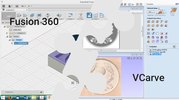 The two CAM software of Makera 4th Axis Module
