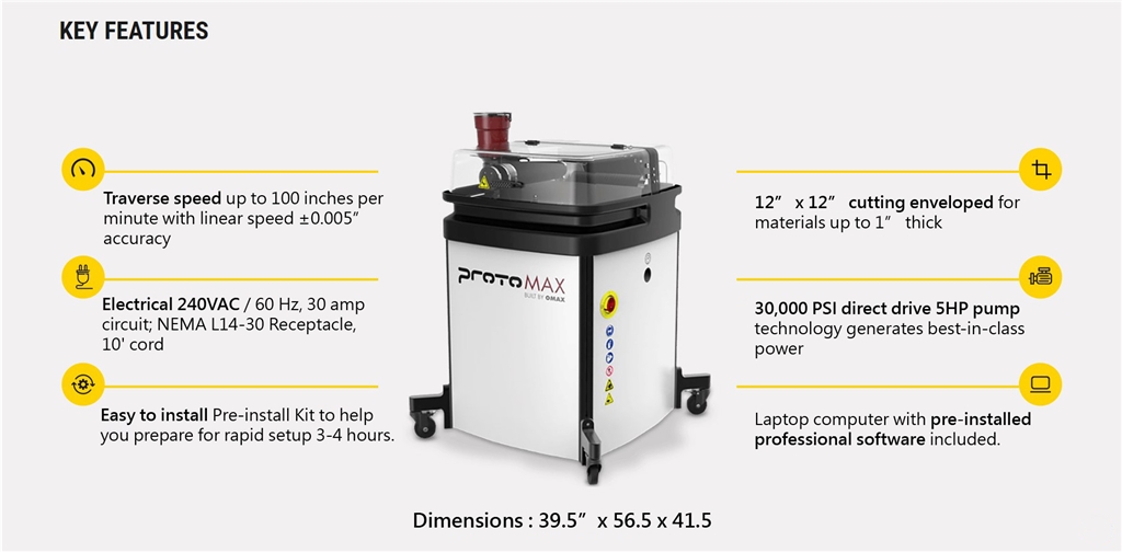 The Key Features of Omax ProtoMAX Waterjet 