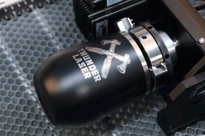 Thunder Bolt Laser Engraver has rotary capabilities