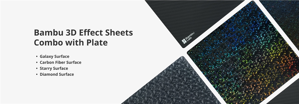 Bambu 3D Effect Sheets Combo with Steel Plate