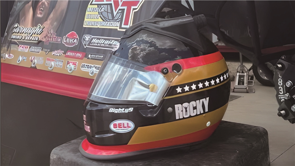 Custom racing car helmets made on the Multiplier