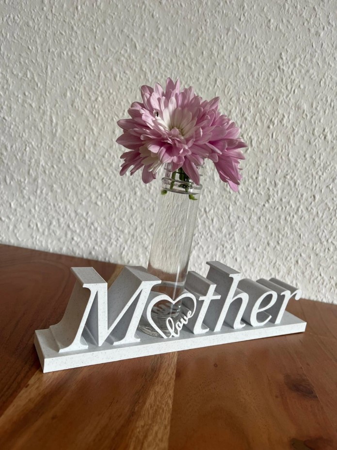 Bambu Lab 母親節設計節 - 參賽作品：Mothersday Love Sign Vase