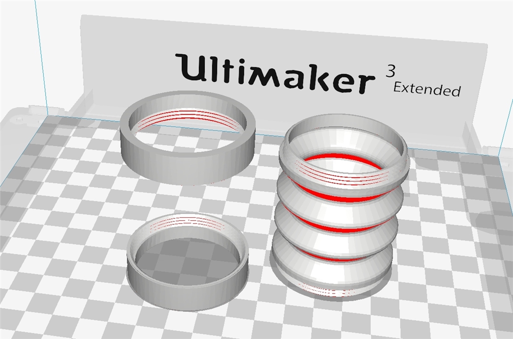 Ultimaker 3 Extended的軟硬材料新組合TPU-PLA = Cura
