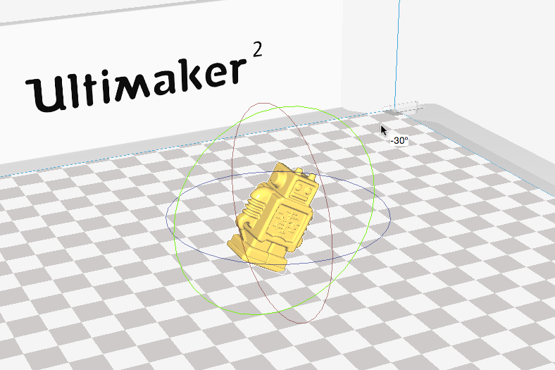 Ultimaker 2 3D印表機 cura15.06 切片軟體 旋轉