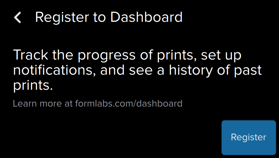 Formlabs - Form2 SLA 光固化3D列印機 3DMART 註冊dashboard